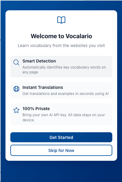 Vocalario overview of features